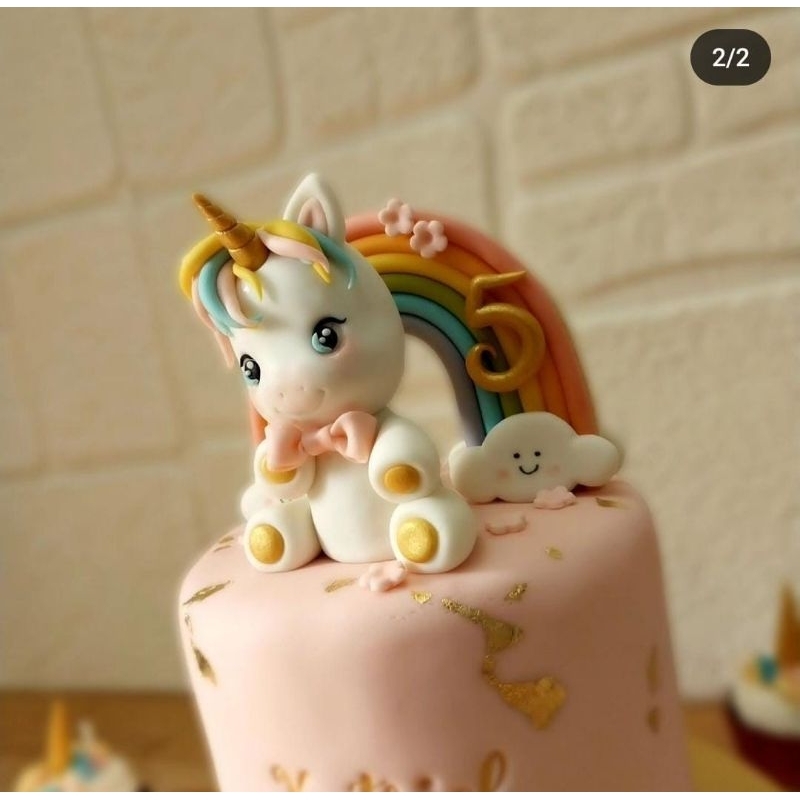 Unicorn Fondant Cake Topper