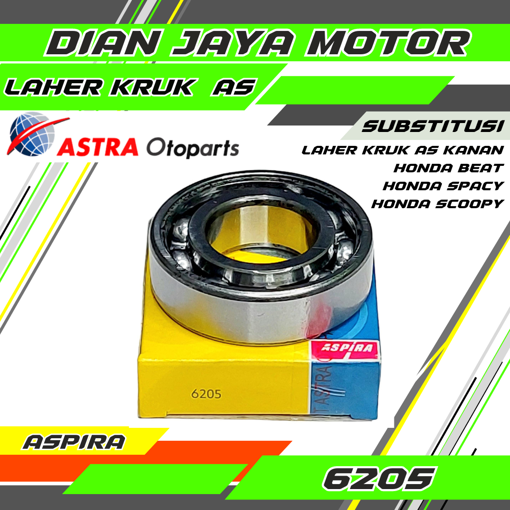 BERING BEARING LAHER RODA KREG AS 6205 SKF ORI ASTRA ASPIRA BEAT BEAT FI BEAT ESP