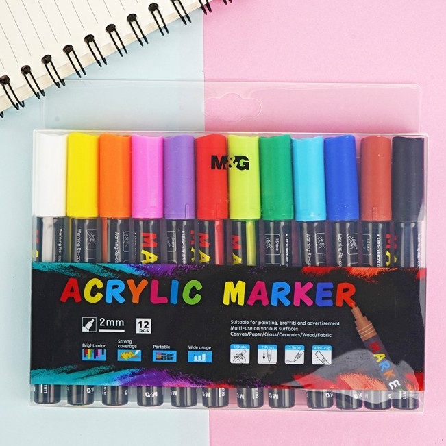 

Buruan Beli MG Acrylic Marker Set MG Spidol Akrilik Set isi 5 12 Pcs MG Spidol Warna Set