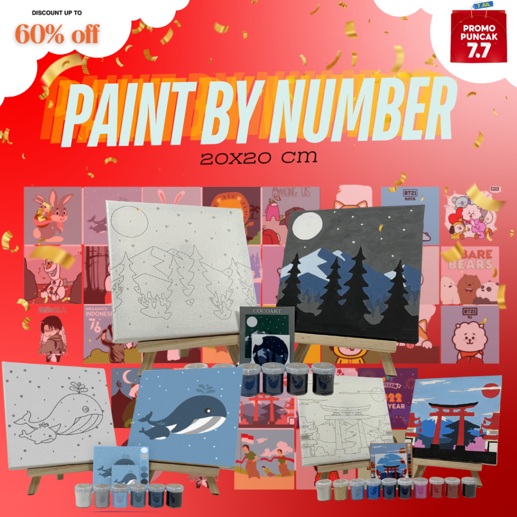 

DIY Canvas I Paint By Number Kit l DIY Paint by Number l Canvas Lukisan