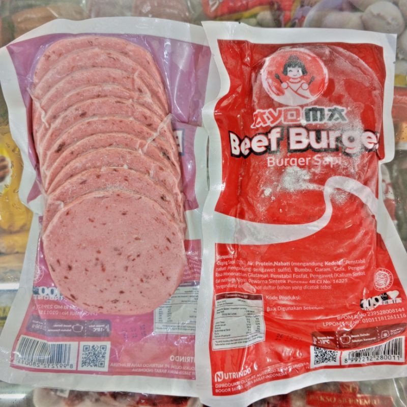 

ayoma beef burger isi 10/ daging burger/ burger