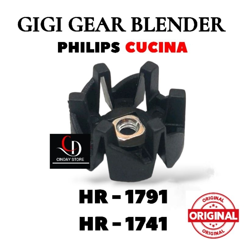 GIGI GEAR KOPEL BLENDER PHILIPS CUCINA ORIGINAL HR 1741 HR 1791
