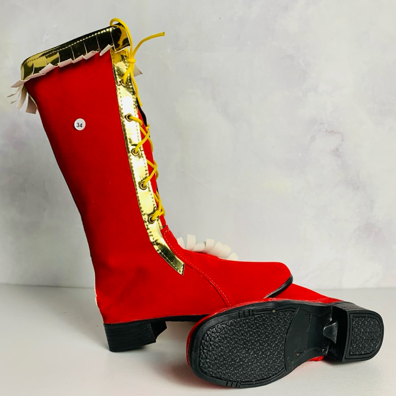 Cuci Gudang  Sepatu Mayoret Drumband Anak Tk Sd Smp Sma Dewasa Marching Merah Wanita/Cewek