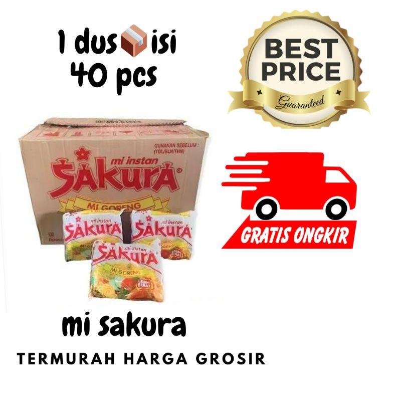 

MIE GORENG SAKURA 1 DUS / MIE GORENG SAKURA MURAH GROSIR / MIE SAKURA 1 DUS ISI 40 PCS TERMURAH / PROMO MI GORENG SAKURA