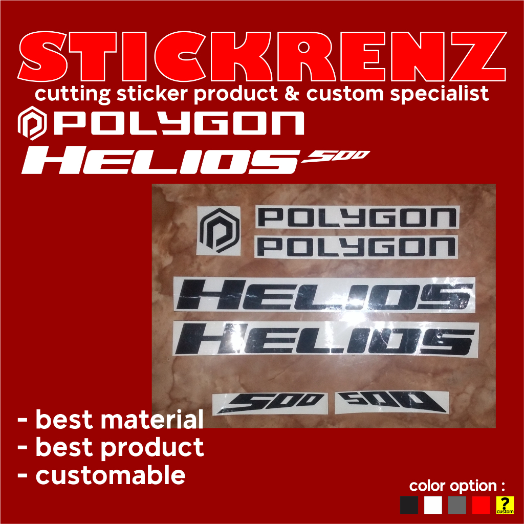Cutting Sticker Stiker Sepeda Polygon Helios 500 01 Custom