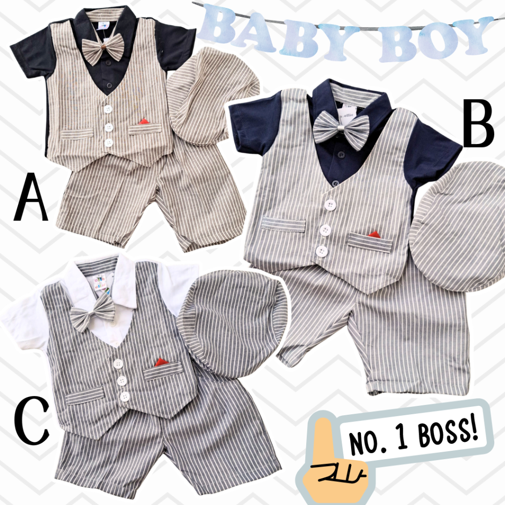 TUXEDO Baju Bayi Laki Laki Setelan Jas Bayi Laki Laki 6 12 Bulan 12 Bulan Olla&ollie