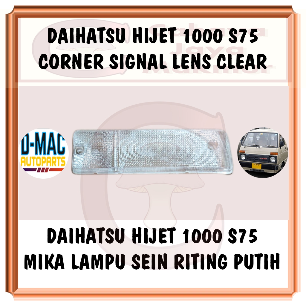 PCS Mika Kaca Lampu Sein Sen Corner Signal Riting Reting Putih Daihatsu Hijet 1000 S75 Station Pick 