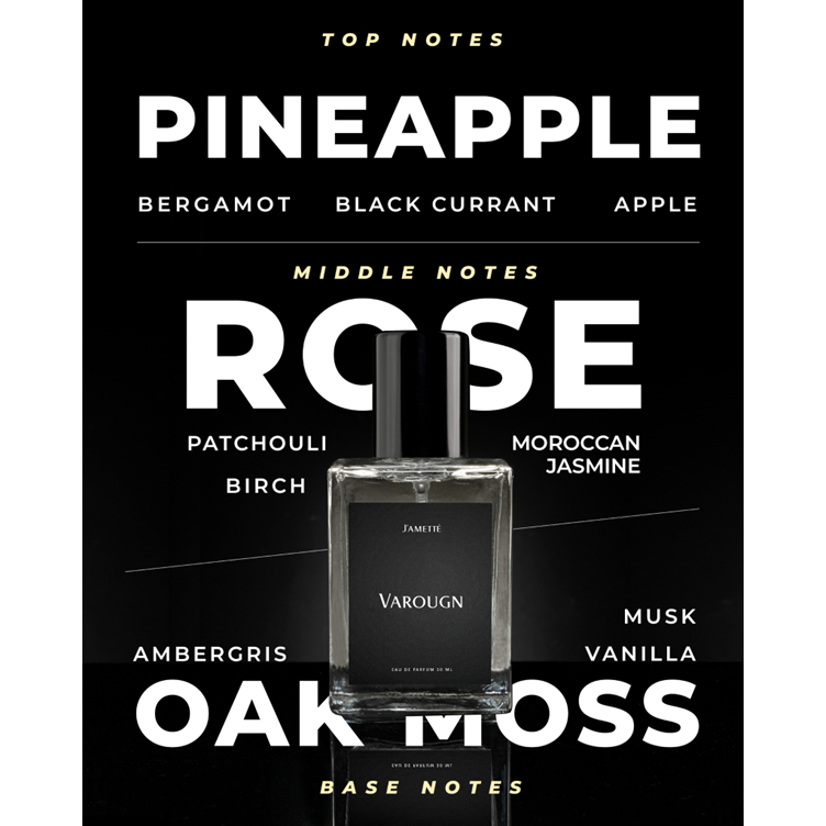 Jamette Perfume - Varougn - Parfum Pria Tahan Lama 8 Jam Ori 100% - EDP 30ML - Parfum Rakyat Wangi P