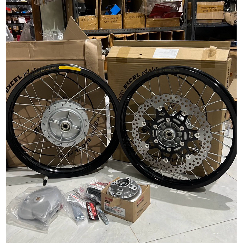 Velg set takasago excel set tromol depan klx dtracker ride it belakang rx king velg takasago excel h
