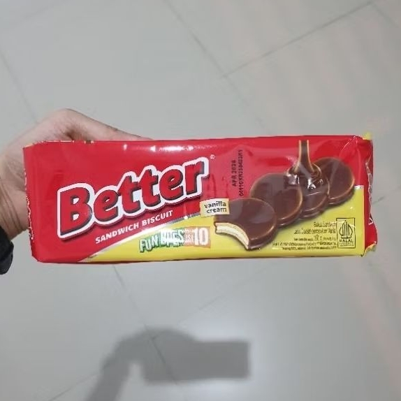 

Better Biscuit Sandwich Biskuit Vanila Coklat FUN BITES ( isi 10 ) 120gr