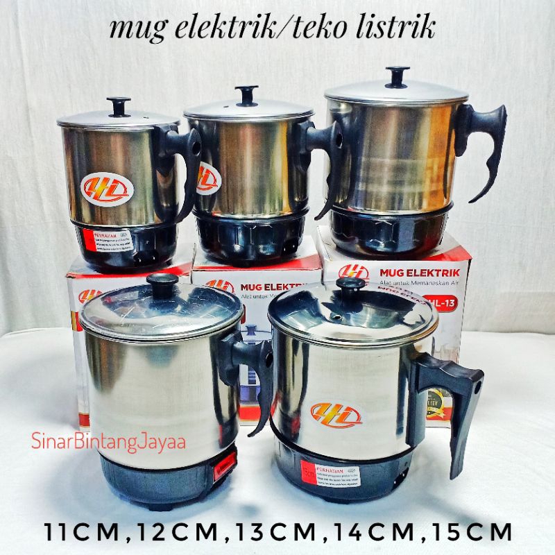 Teko Listrik Pemanas Air Stainless Mug Listrik Pemanas Air Elektrik