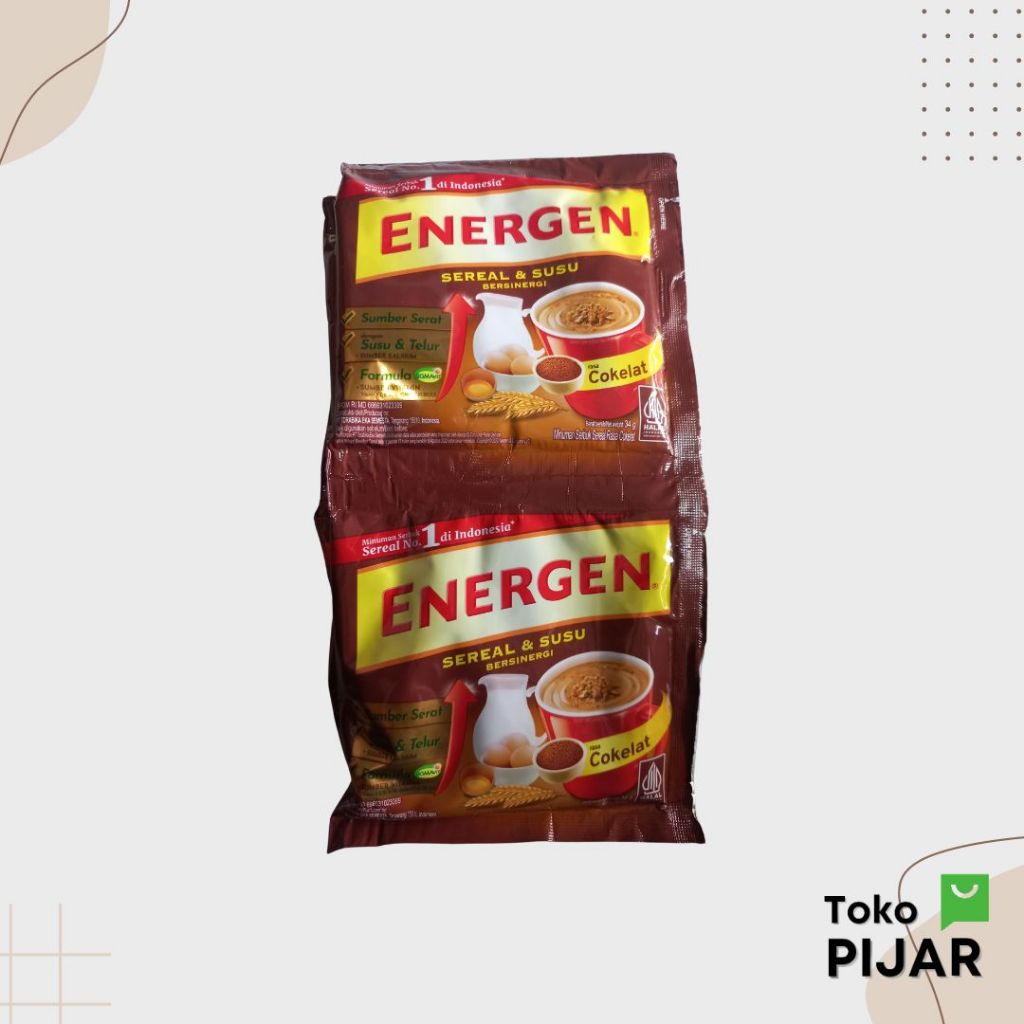 

ENERGEN SEREAL SUSU BERSINERGI RASA COKLAT 30gr Kemasan renceng