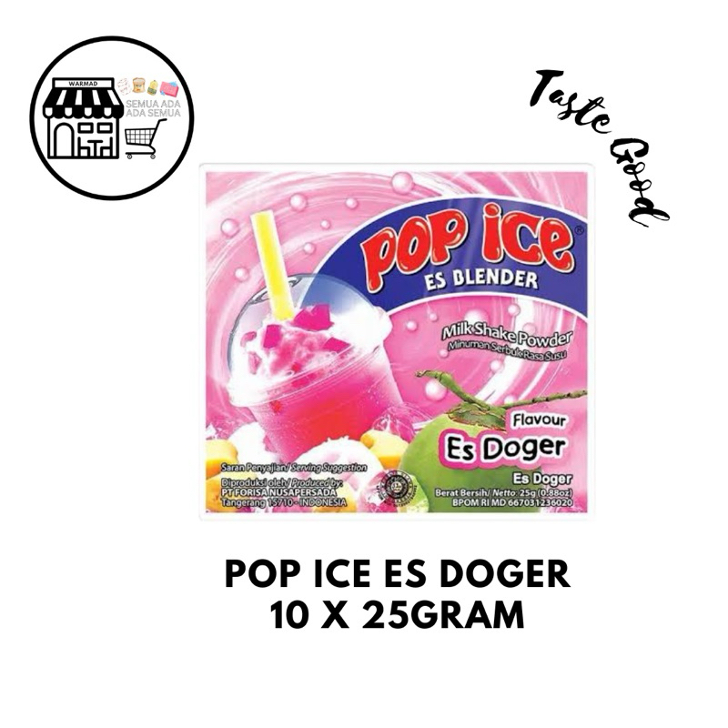 

Pop Ice Es Doger 1 Renceng Atau 10 Sachets x 25Gram