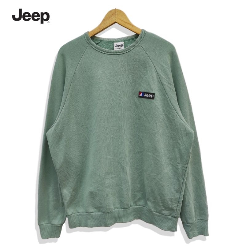 Sweater Crewneck Jeep Hijau
