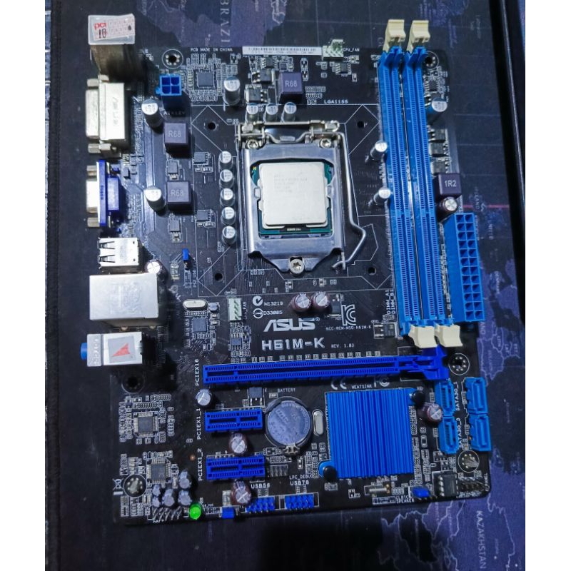 Motherboard H61 H61M  LGA1155 ddr3 normal berkualitas