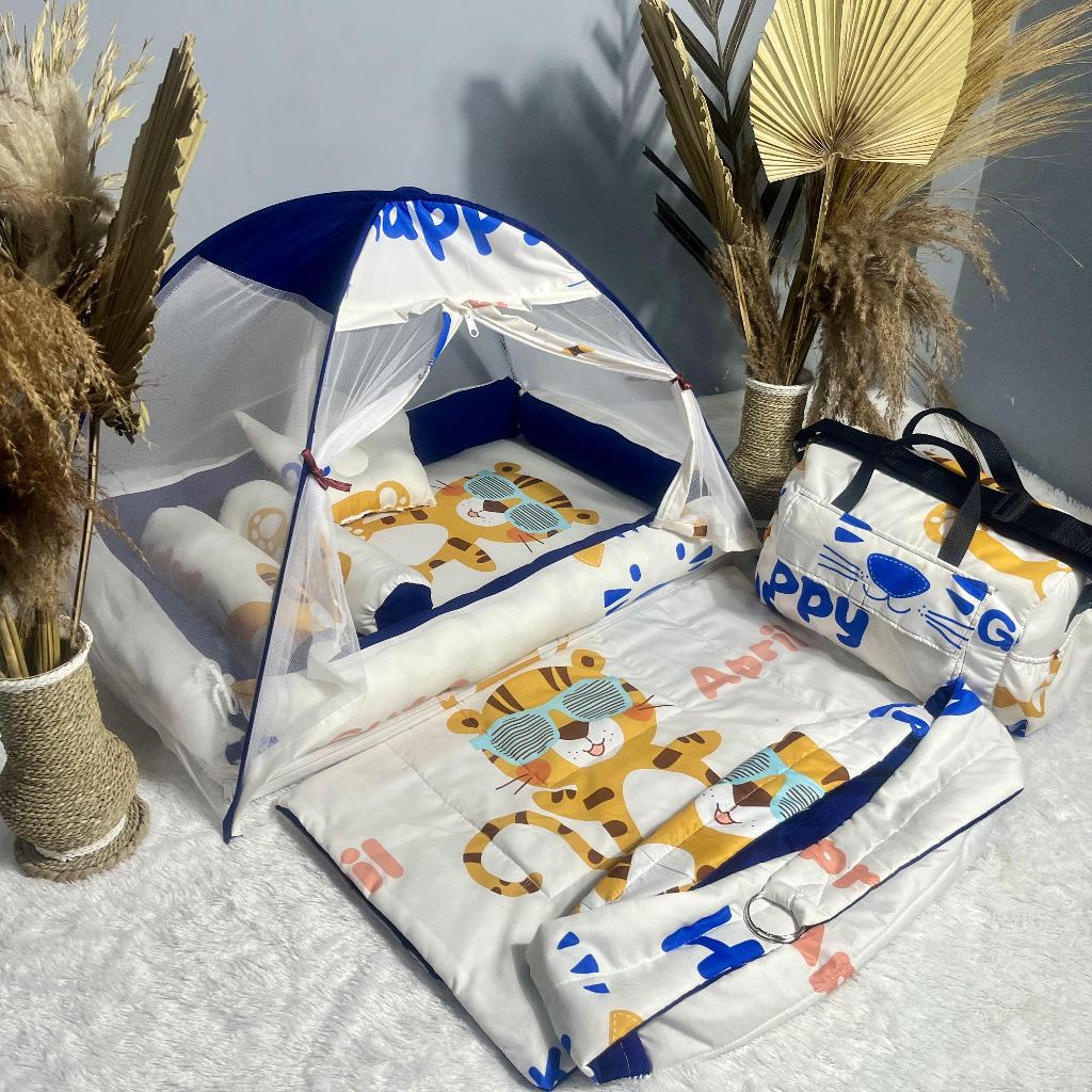 Fullset Kasur Bayi Kelambu Free Bedcover + Tas & Gendongan Set kasur bayi kelambu Kasur baby