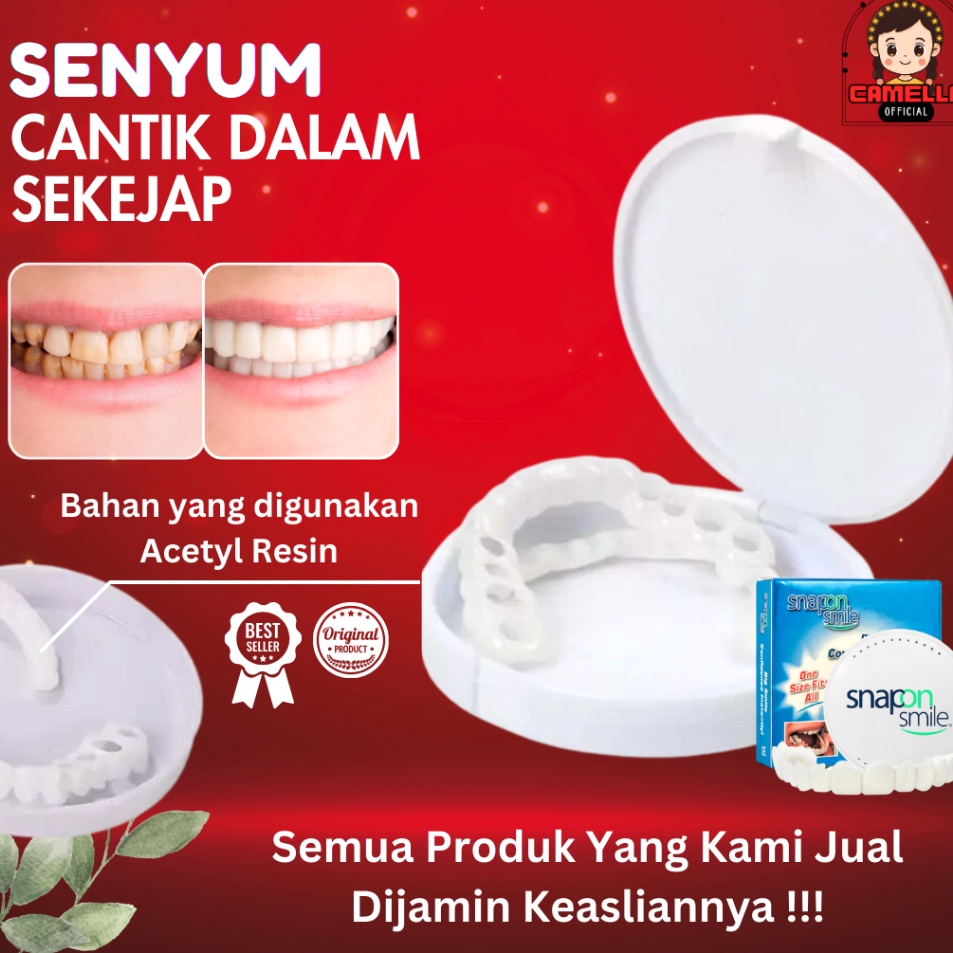 Mewah Snap On Smile Veneer Vener Venner Veener Venerr Viner Alat Pemutih Gigi Instan Silikon teeth w