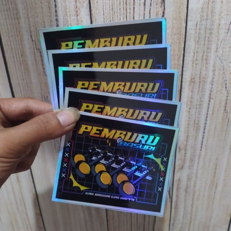 

(free sticker)CETAK STICKER BUSMANIA 5 PCS PEMBURU BASURI HOLOGRAM TERMURAH