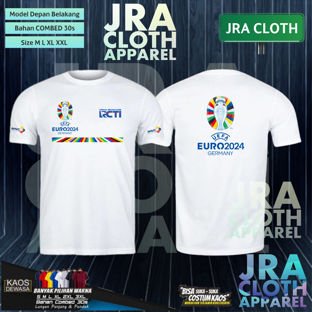 KAOS SHIRT BAJU RCTI EURO 2024 GERMANY OFFICIAL BROADCASTER COMBED