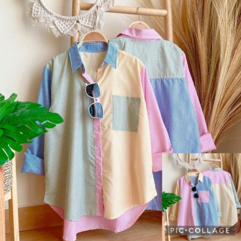 KEMEJA SALUR BAHAN KATUN JEPANG