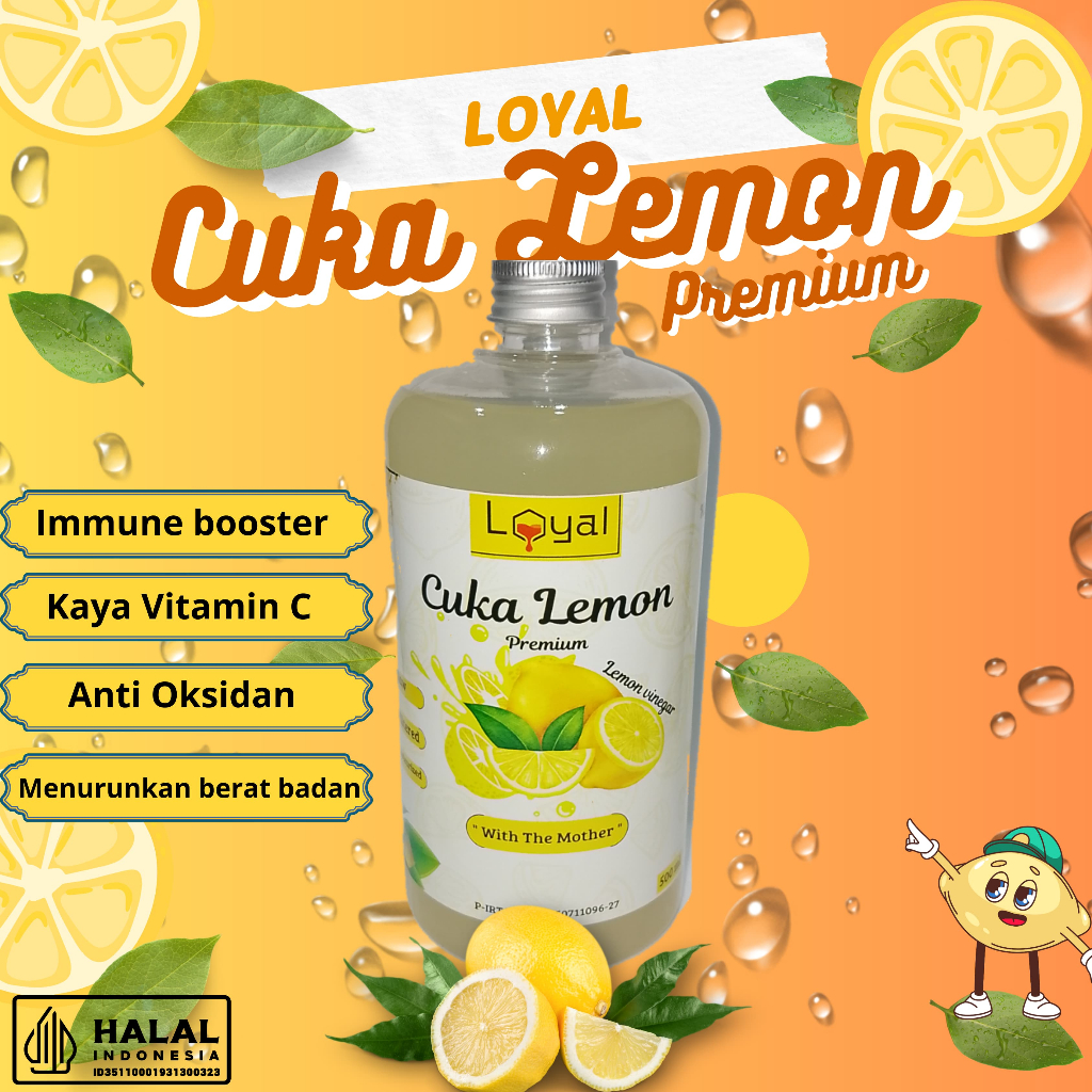 

CUKA APEL - LEMON - BUAH NAGA - NANAS LOYAL With The Mothet 500ml Original 100%