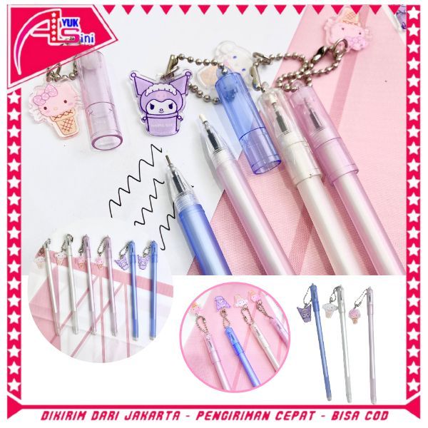 

AS Pulpen Lucu Aesthetic Pen Gantungan Motif Kartun Bolpoint Karakter Pena Gel Bolpen Unik Alat Tulis Kantor