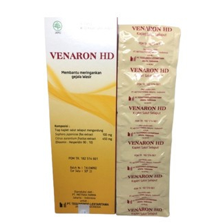 VENARON HD STRIP ISI 10 KAPSUL OBAT AMBEIEN WASIR