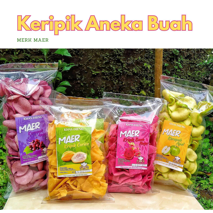 

Keripik Buah Naga - Apel - Carica Chips -Anggur Fruit Snack - Camilan Snack Buah Crispy