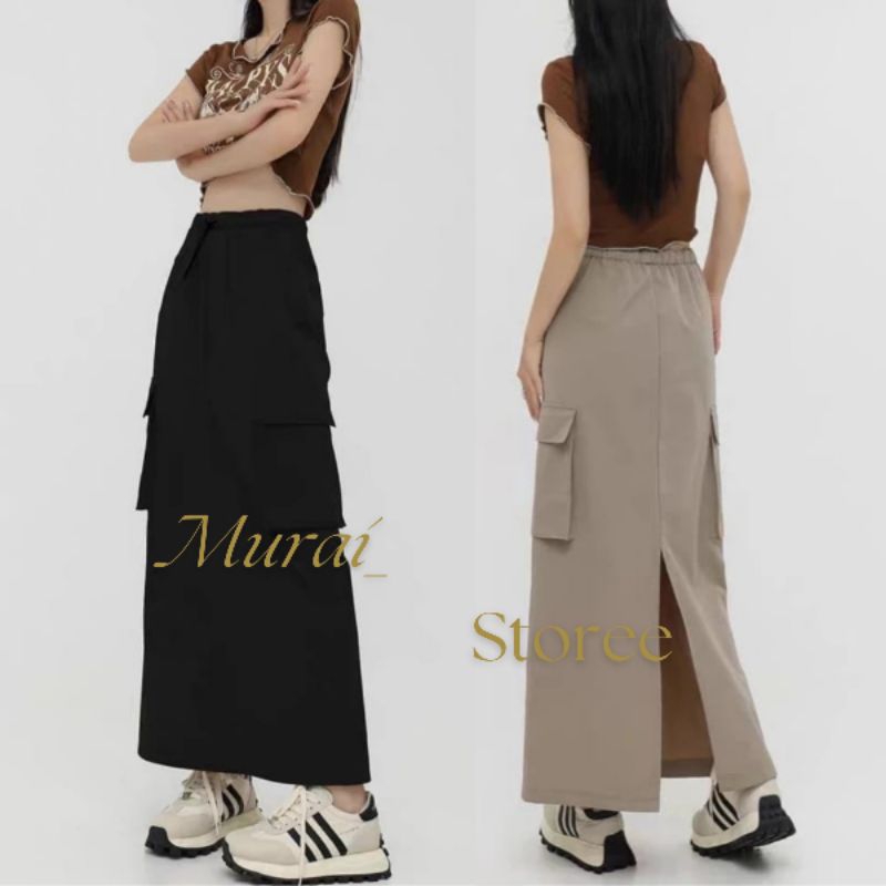 ROK CARGO KOREAN STYLE ROK CARGO WANITA JUMBO