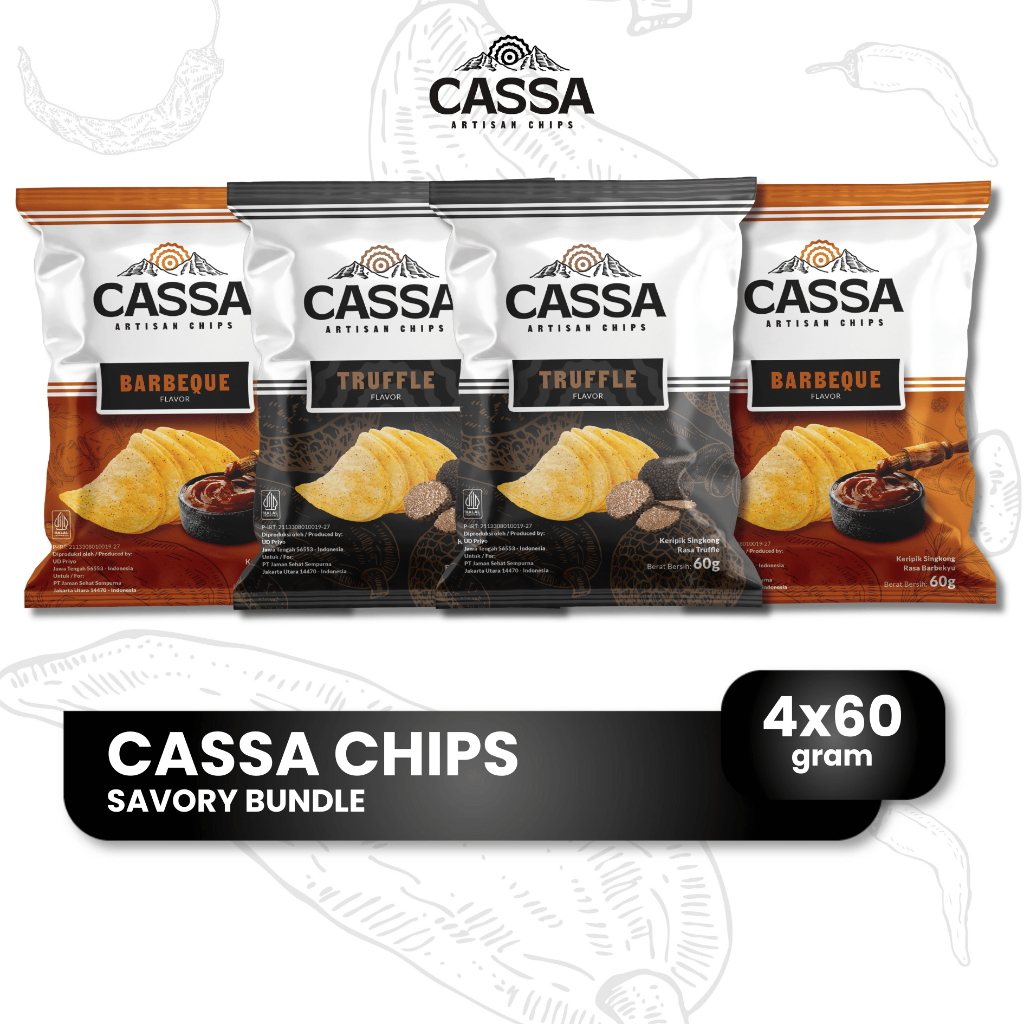 

Cassa Chips Savory Bundle 4pcs x 60gr