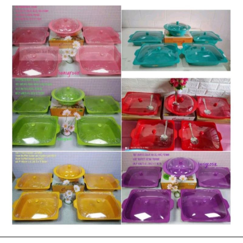 1 SET JUMBO TEMPAT SAJI PRASMANAN WADAH LAUK PAUK MELAMINE GOLDEN DRAGON