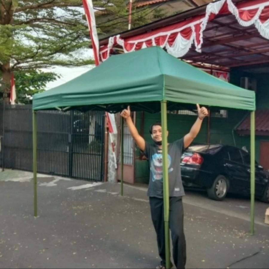 tenda lipat super premium ket besi1,4mm ukuran 2x3