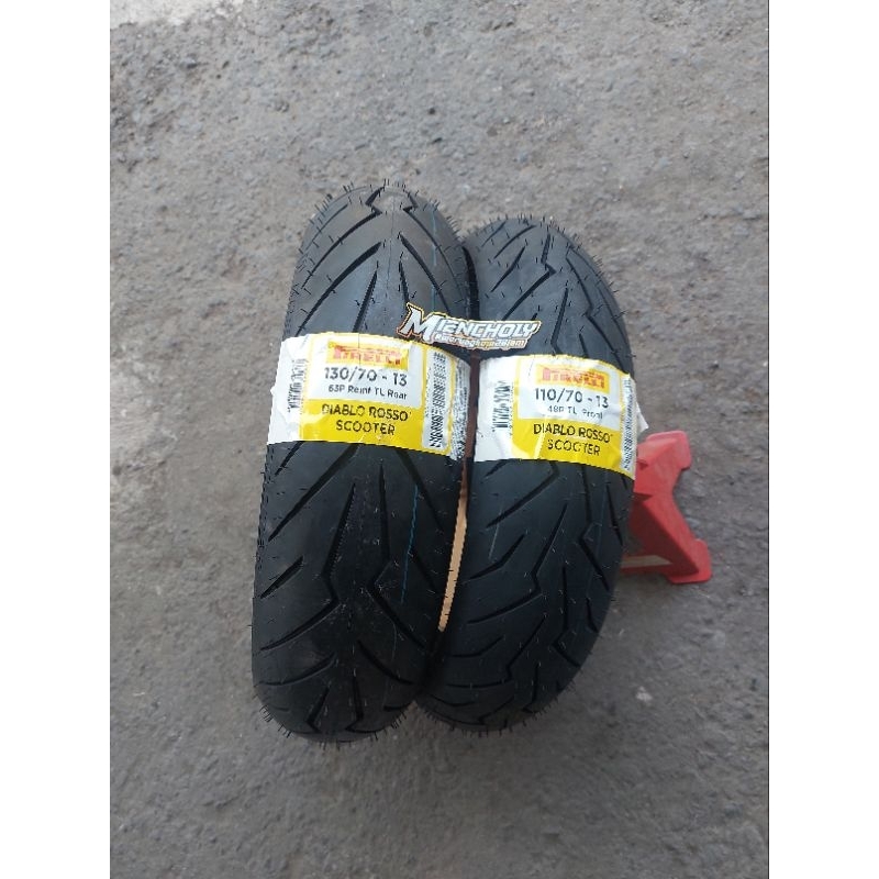 BAN PIRELLI DIABLO ROSSO SCOOTER NMAX 11070 13070 13 SEPASANG