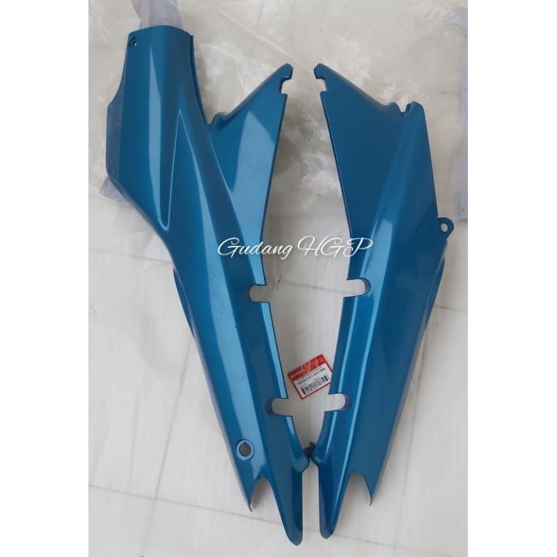 Cover L & R Body Set CR Blue Biru Tosca Honda Supra V X XX 100 Fit Old 64330 64340-KEV-880FMM Ori Ho