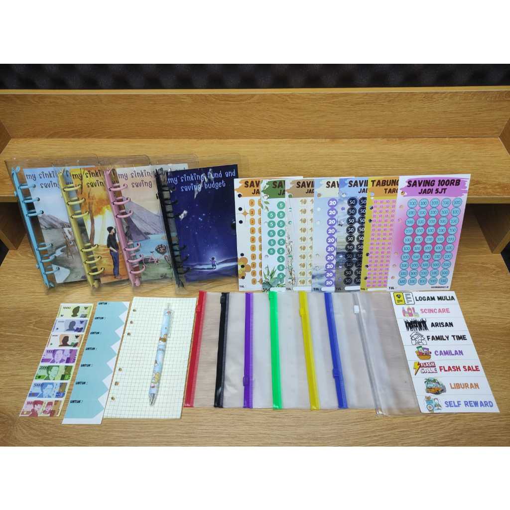 

Paket Hemat Binder Menabung Keuangan Lengkap A6 - Ring Warna