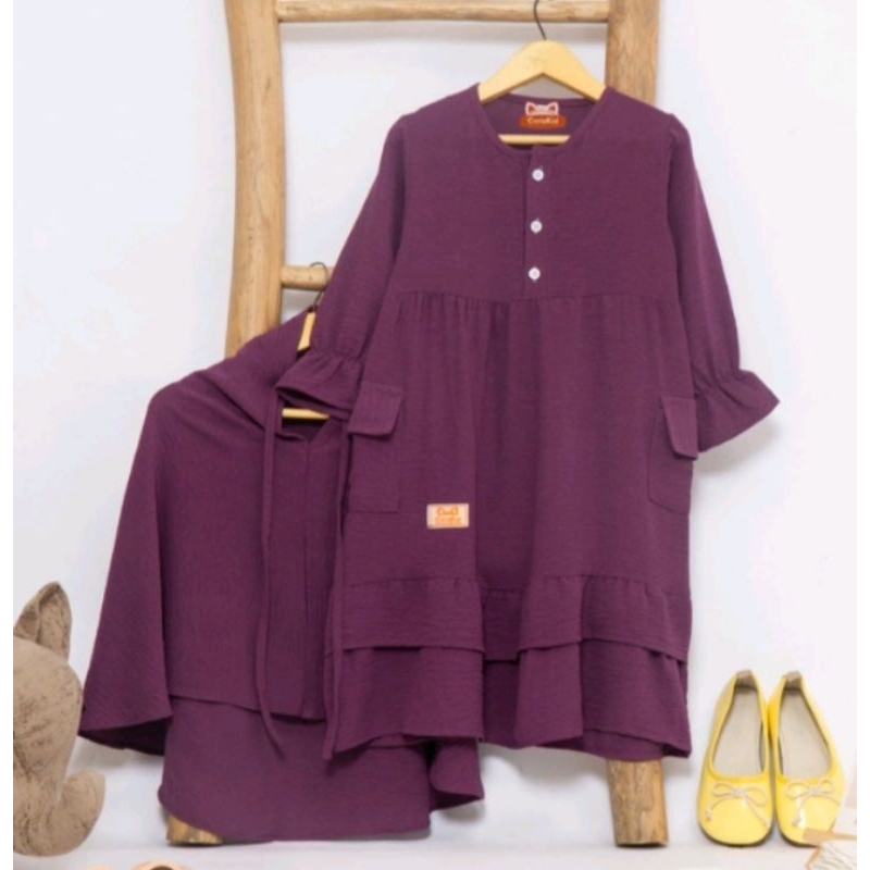Gamis Anak perempuan set hijab Damara