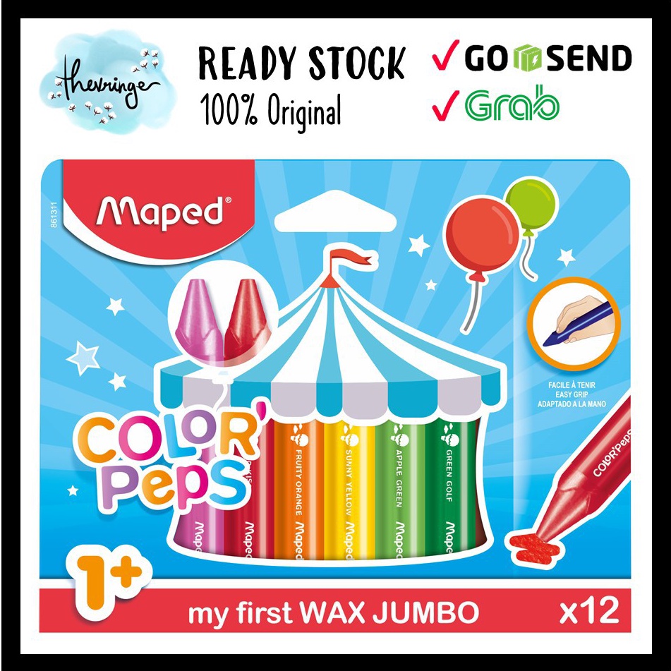 

KODE Y28A Maped My First Jumbo Wax Crayon 12 colors untuk batita 1 tahun keatas