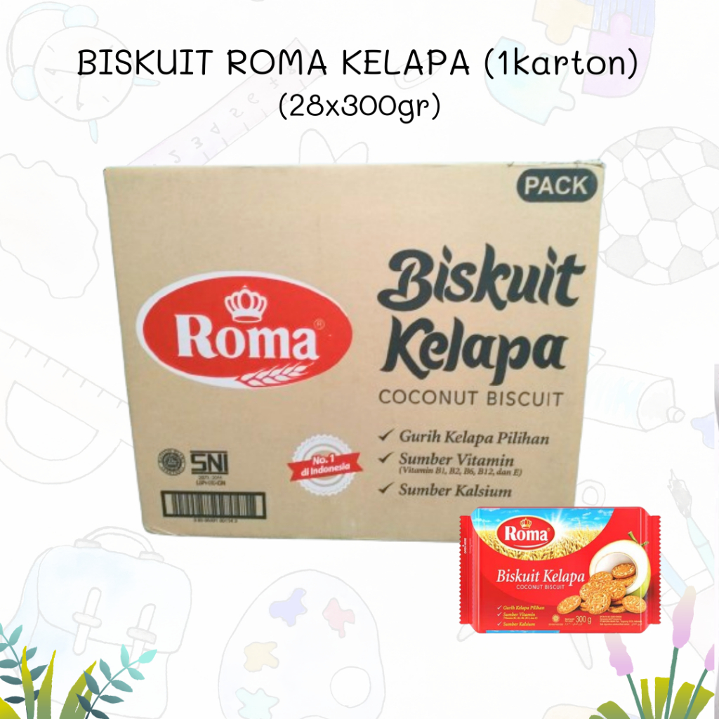 

BISKUIT ROMA KELAPA 28x300gr (1karton)