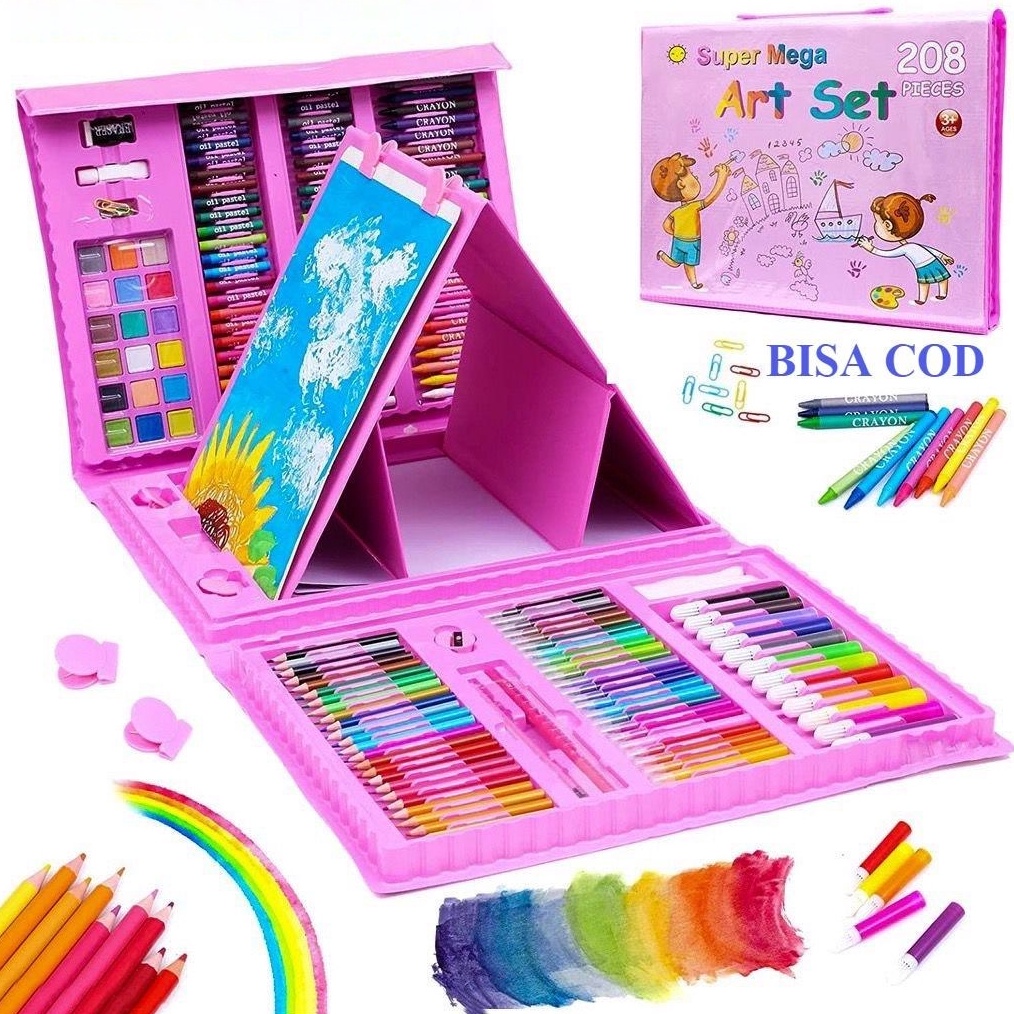 

KODE G52U Mega Crayon Art Set 28 PCS Alat Menggambar Mewarnai Anak Alat Lukis Pensil Warna Krayon Anak