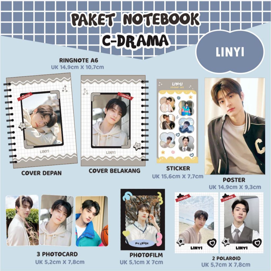 (PACKING BOX) LINYI - ZHOU YIRAN - CHEN ZHE YUAN -  C-DRAMA - ACTOR CHINA - HAMPERS - FANKIT DRAMA -
