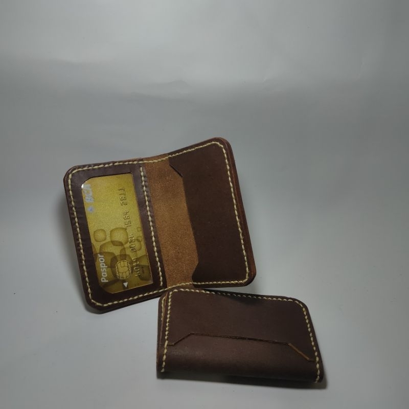 kaciwitkulits dompet kartu sim ktp bahan kulit asli