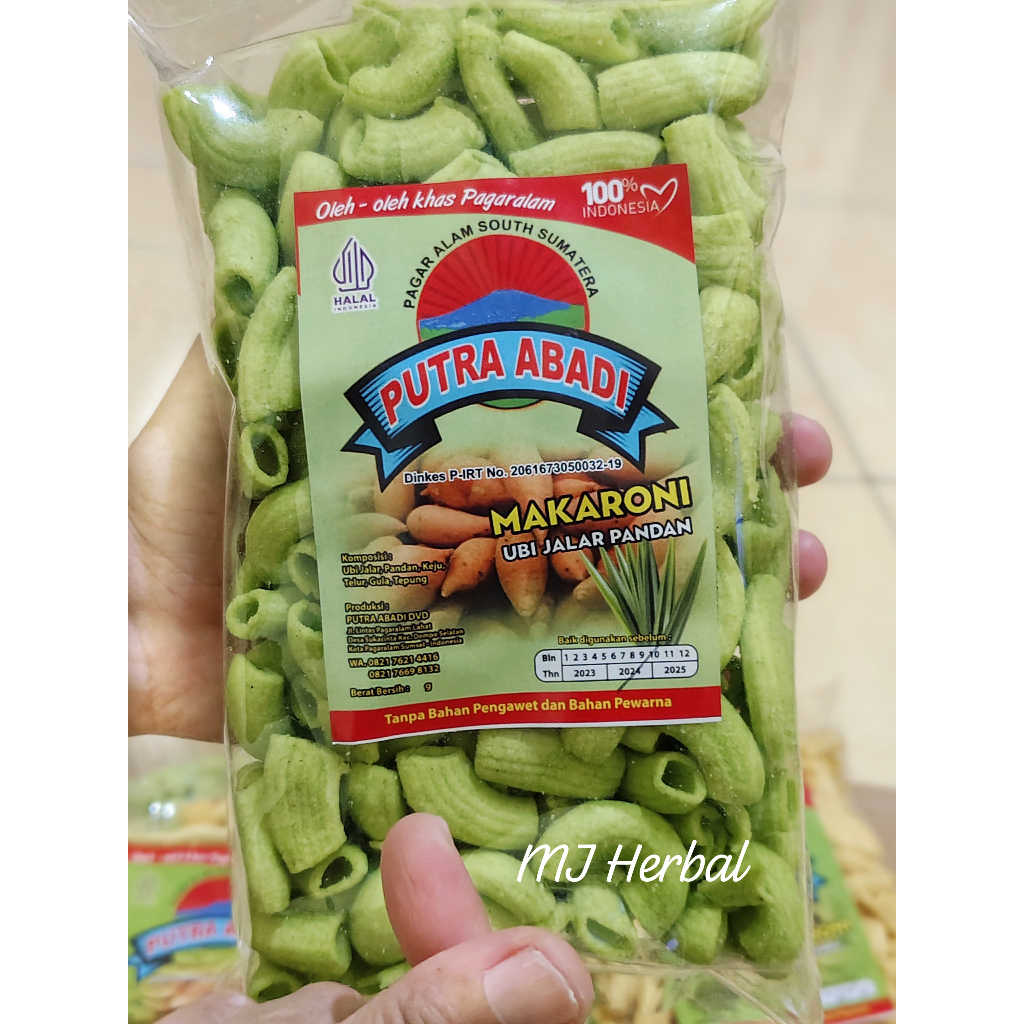 Makaroni Ubi Cilembu & Ubi Jalar Pandan Kemasan 200 Gram