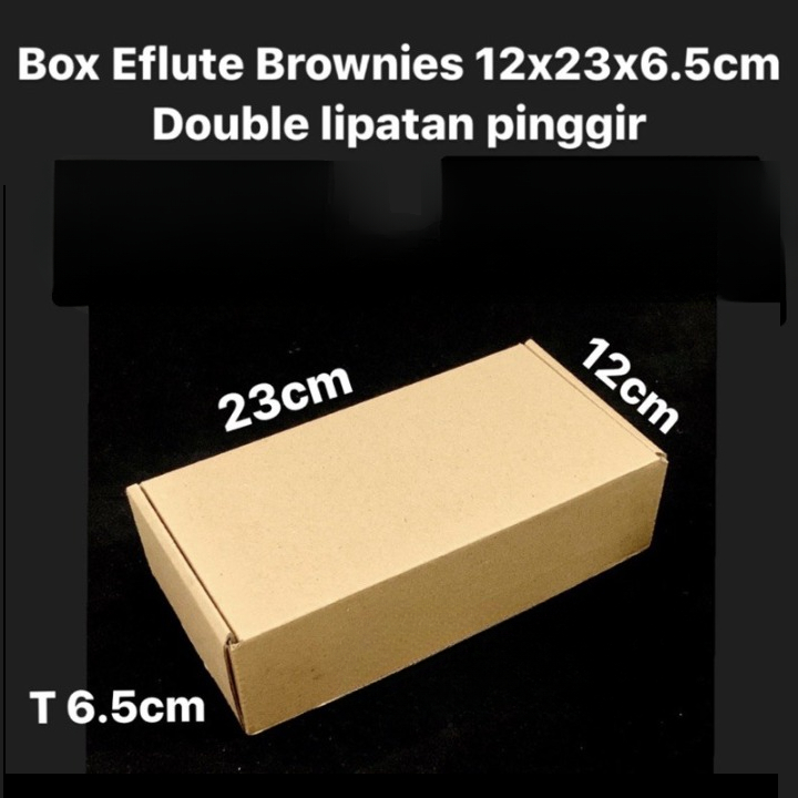 

( 5 pcs ) Dus Eflute Hampers Kue Brownies Size 12x24x6cm Box Coklat Polos Packaging Bolu Gulung Mini