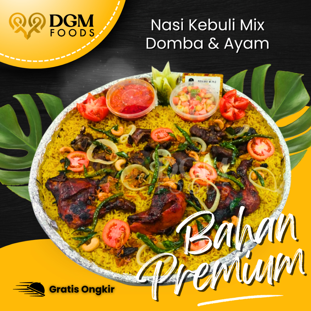 

Tampah Special Nasi Kebuli/ Nasi Kebuli Beras Basmati Domba Goreng MIX Ayam Bakar by DGM Foods