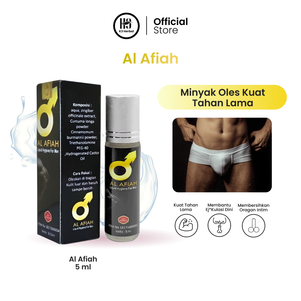 Al afiah  Obat kuat Oles Tahan lama Pembesar alat vital pria menahan ejakulasi dini Original