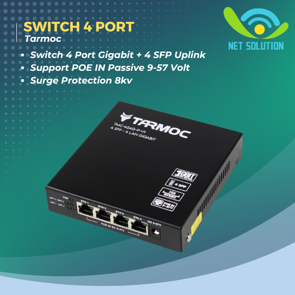 Switch 4 Port Gigabit + 4 SFP Uplink POE | Switch Hub 4 Port Unmanaged