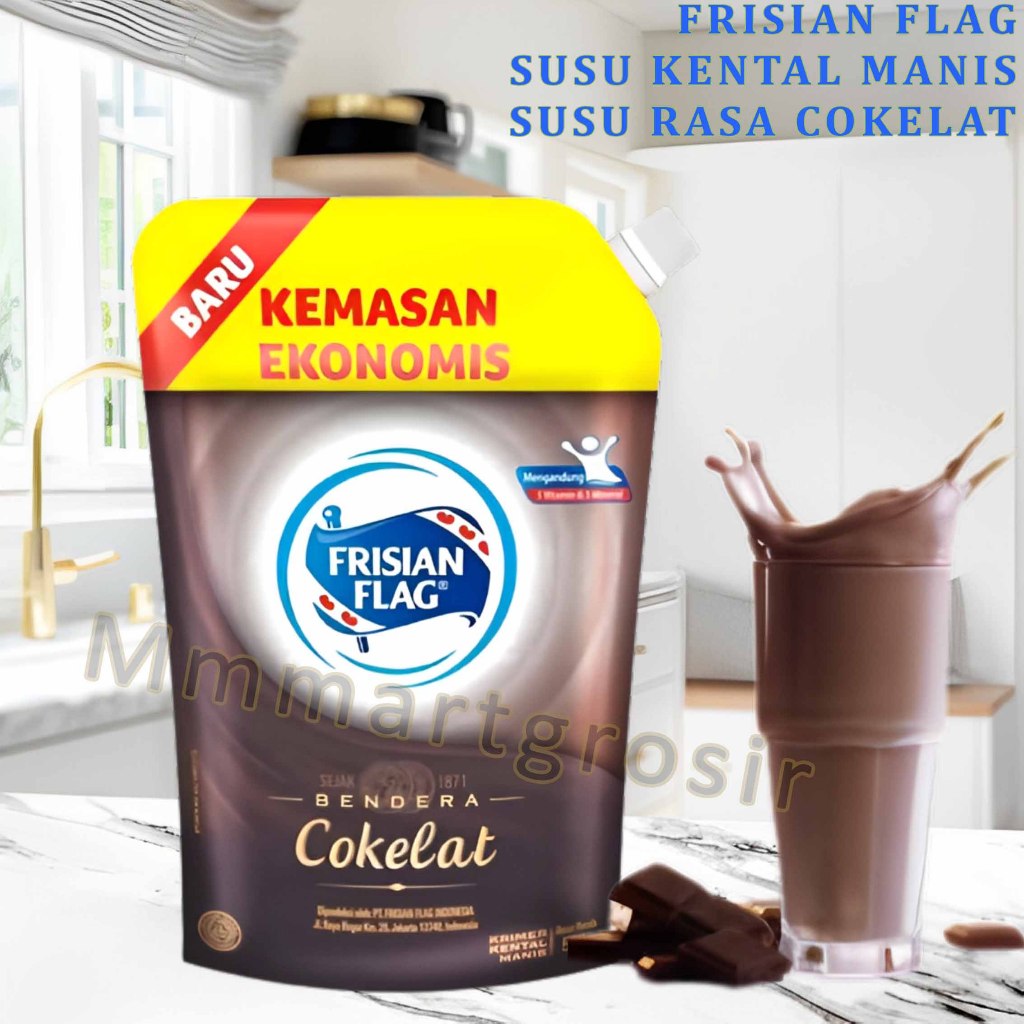 

Frisian Flag / Susu Kental Manis / Susu Rasa Cokelat / 545gr