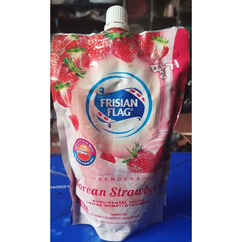 

Frisian Flag Kental manis rasa Korean Stawberry ukuran 260G