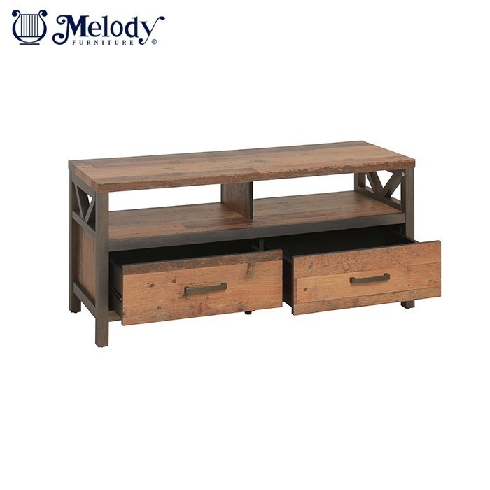 Melody Furniture Meja TV Rak TV Desain Vintage Robbie TV Stand