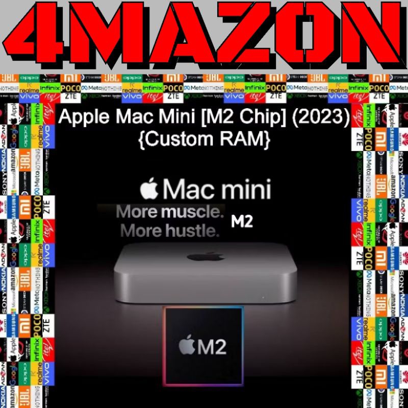 {INTER™} Apple Mac Mini [M2 Chip] (2023) {Custom RAM} (16/256 GB), (16/512 GB), & (16/1 TB)